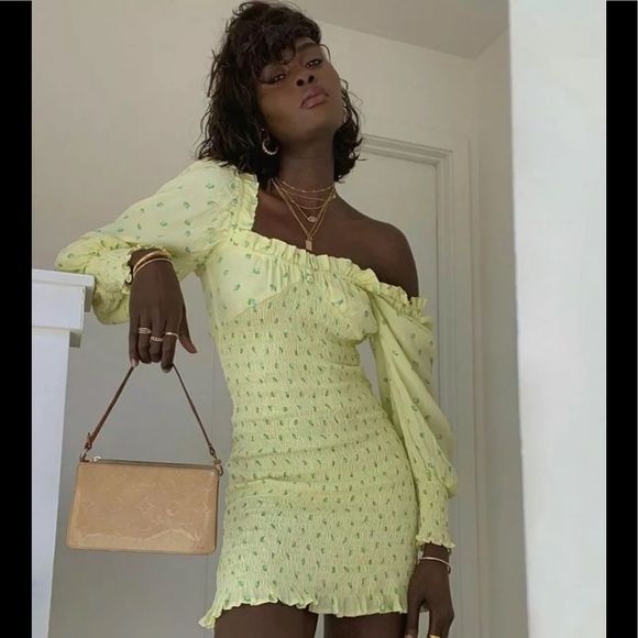 Celebrities favorite Faithful The Brand Gombardy Mini Dress Bisset Floral size 2 - Picture 3 of 13